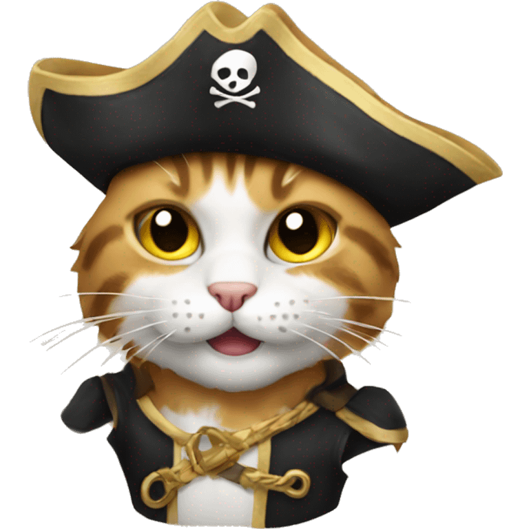 Cat as a pirate emoji