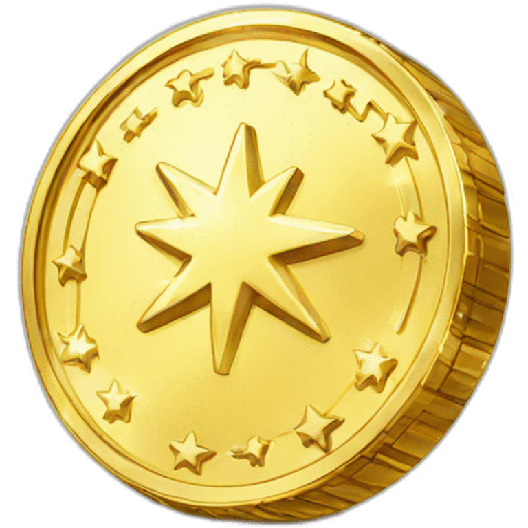 Shiny Golden Coin Sparkling emoji