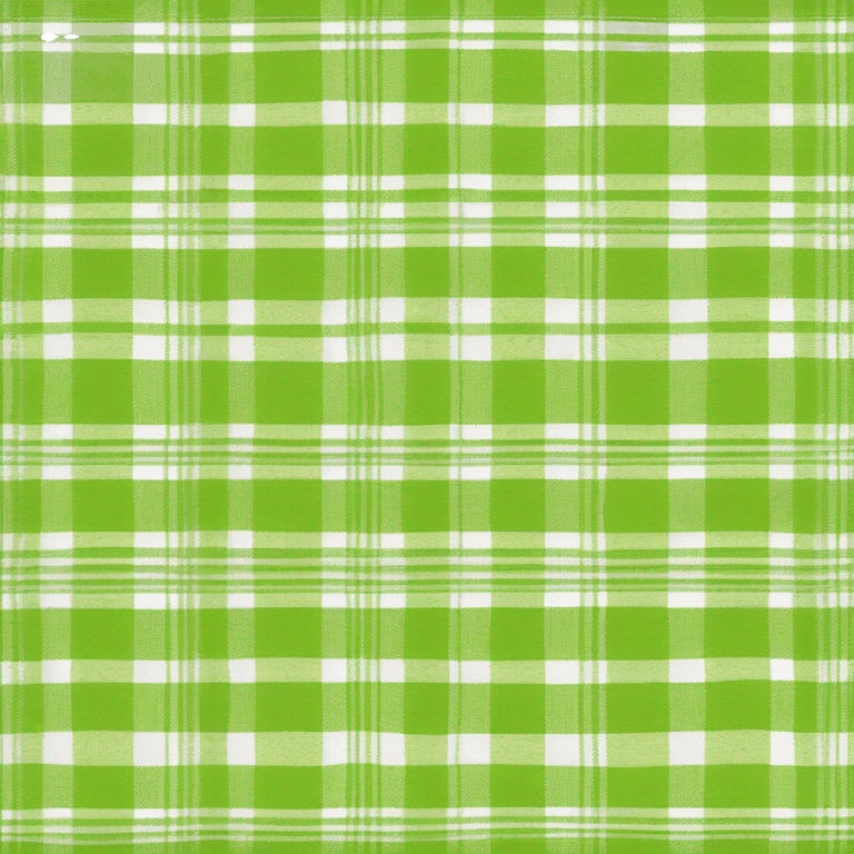 Realistic flat folded chartreuse green,and white plaid kitchen towel. emoji