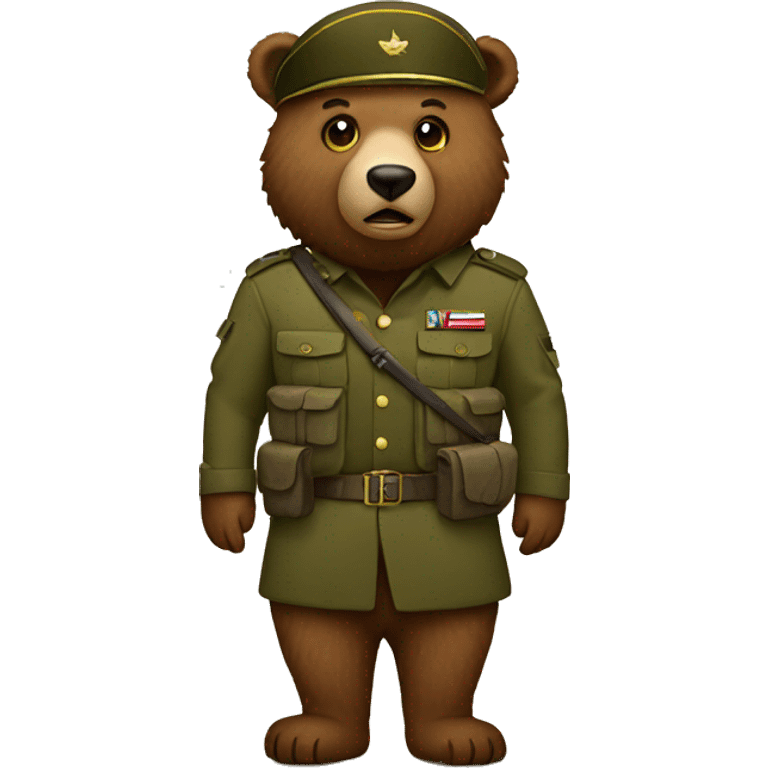 Brown bear militare emoji