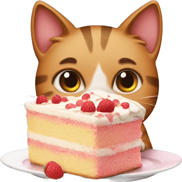 cat eating cake emoji