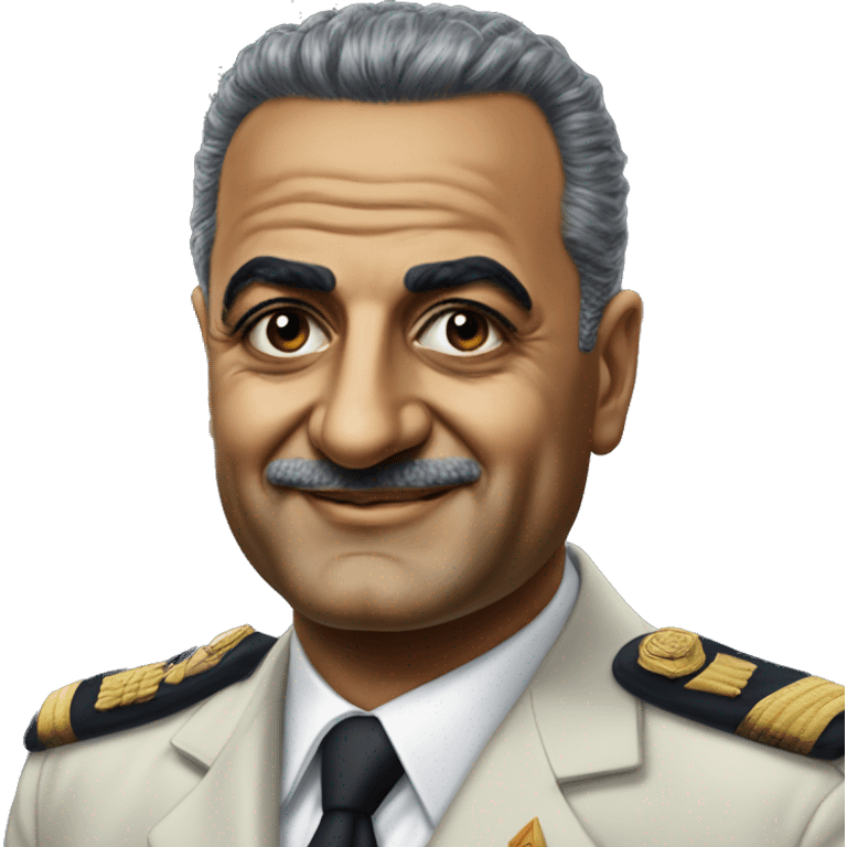 Gamal Abdel Nasser photorealistic emoji