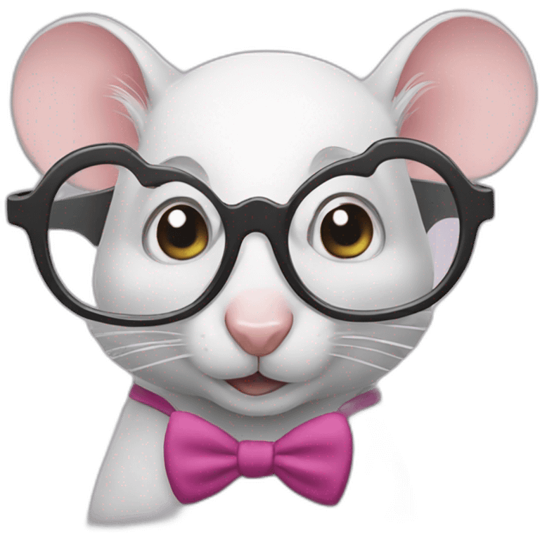 Mouse with glasses emoji