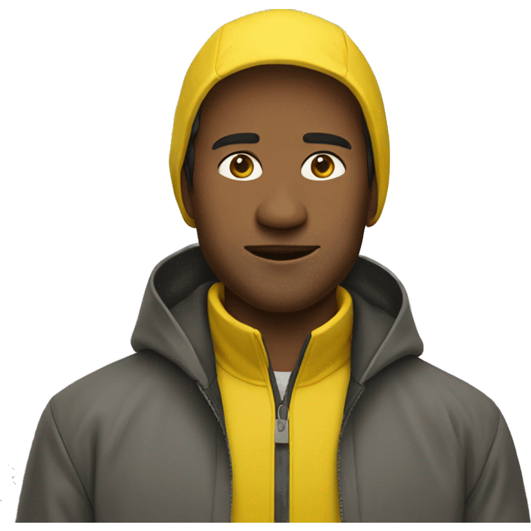 Man in yellow rain jacket emoji