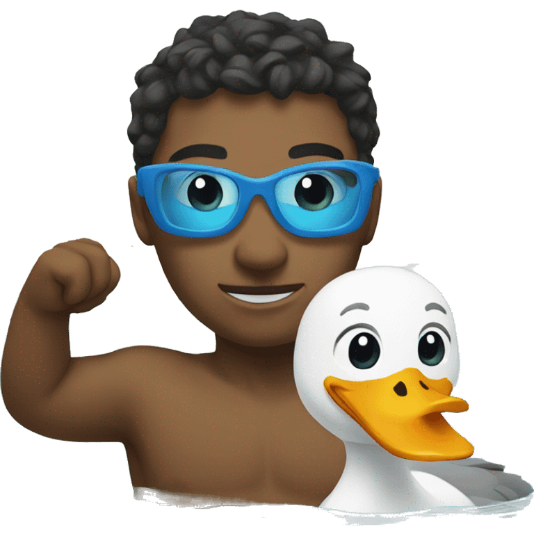 swim with duck emoji