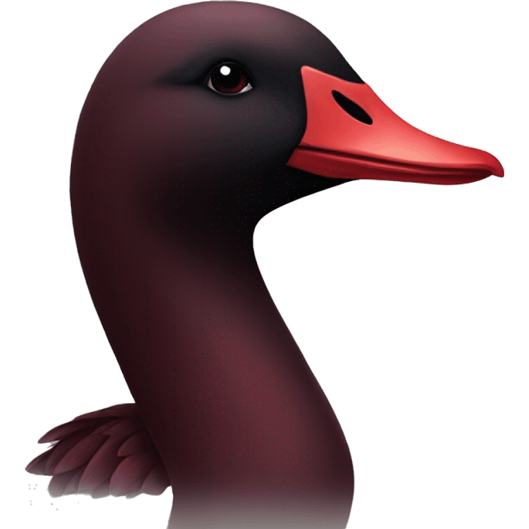 Dark red swan  emoji