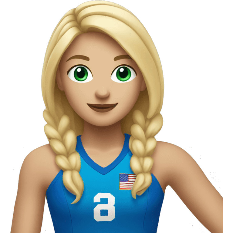 summer olympics blonde girl playing volleyball emoji