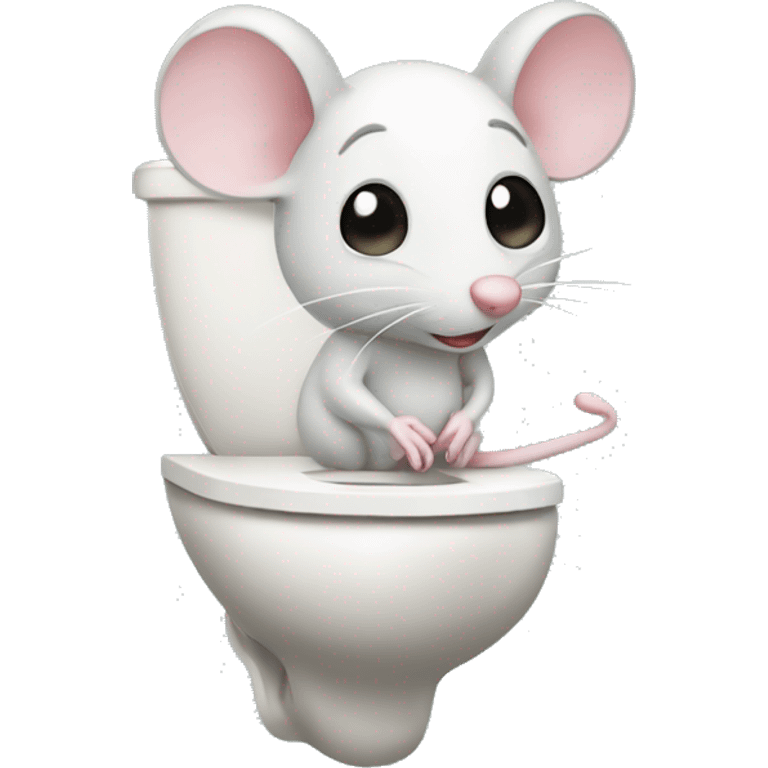 Mouse on toliet emoji