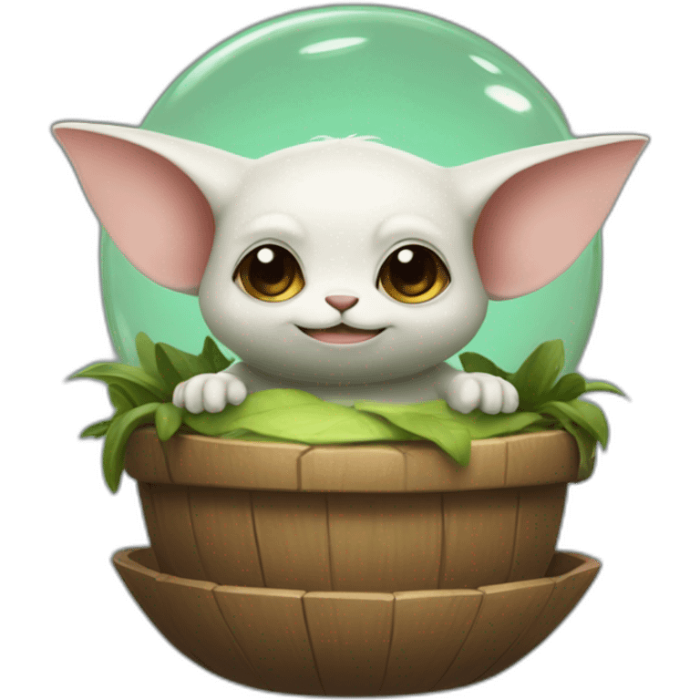 Grogu in his pod emoji