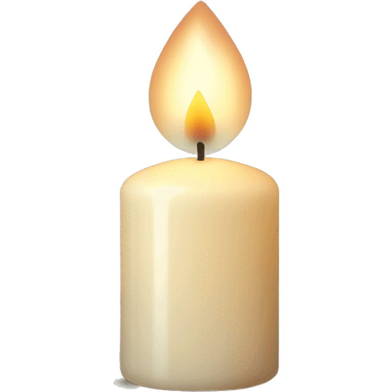 Candle in a powder-colored glass emoji