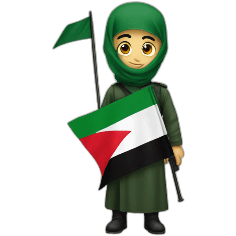 Hamas with Palestinian flag  emoji