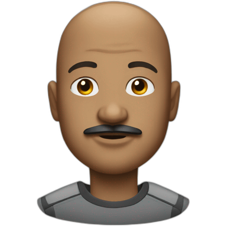 bald black elon musk with a moustache  emoji