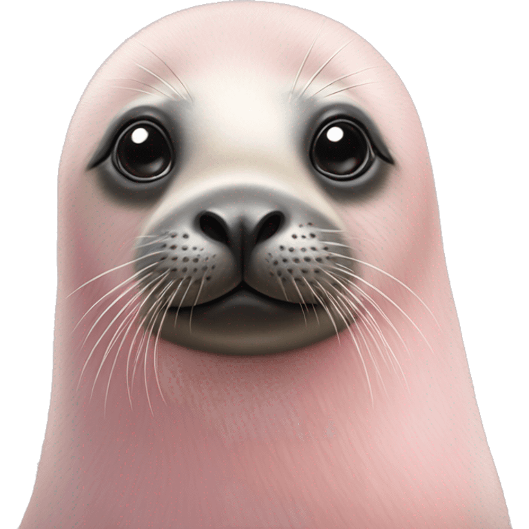 pastel pink fur seal realistic emoji