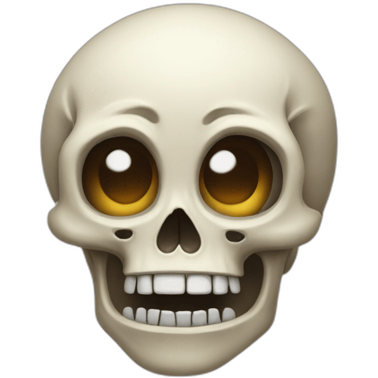 skull with surprised expression emoji