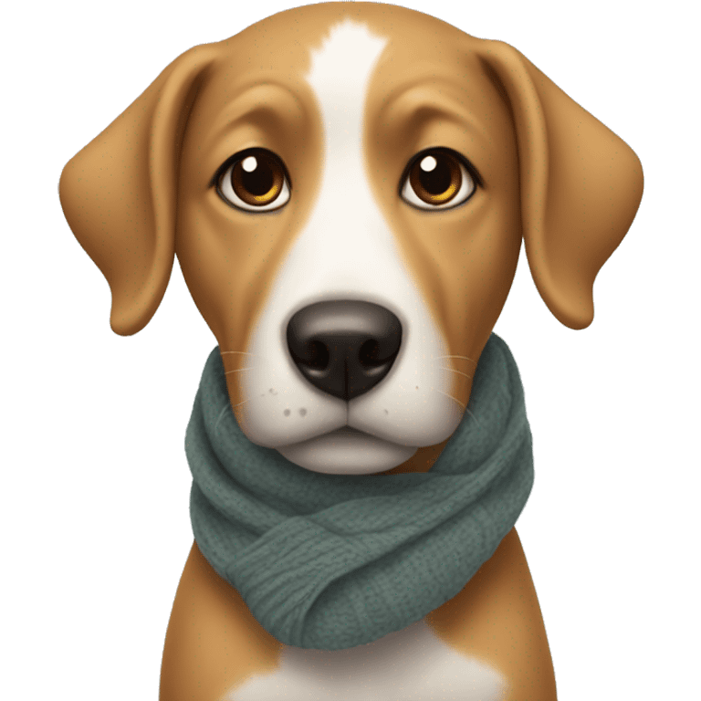 Dog with a scarf emoji