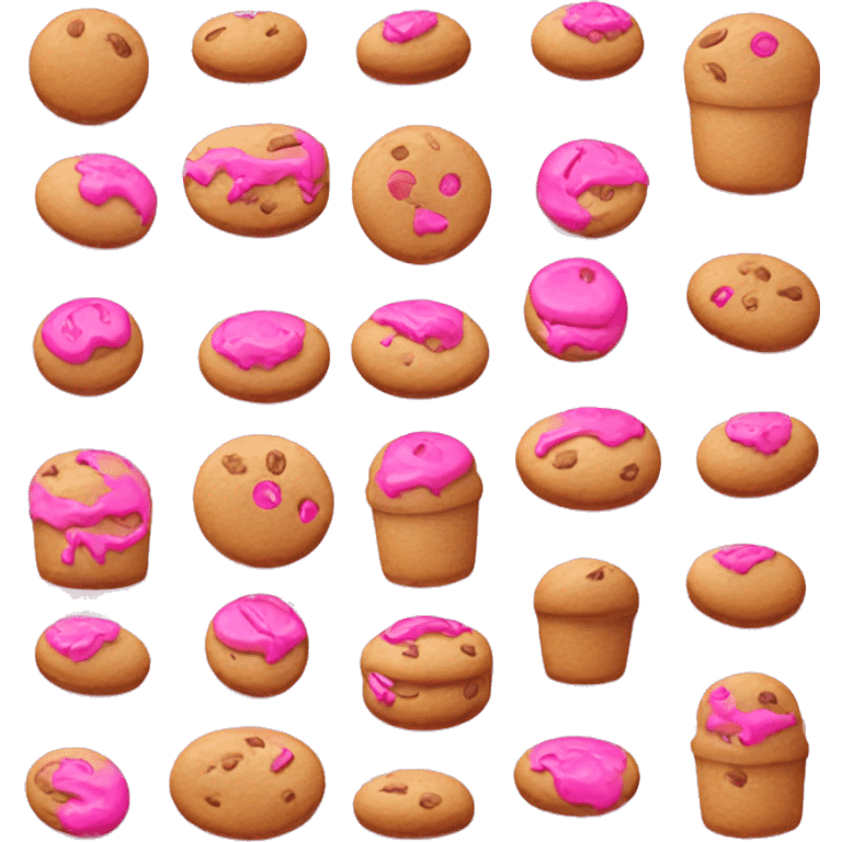 NY cookie bakery with hot pink  emoji