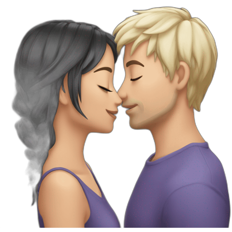 michou and inoxtag kiss emoji