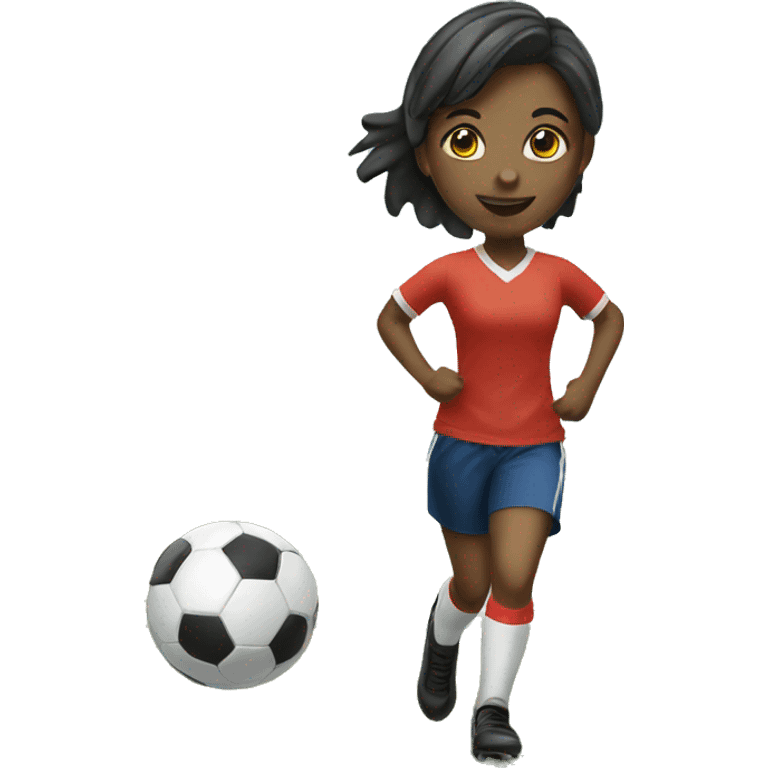 Girl playing soccer emoji