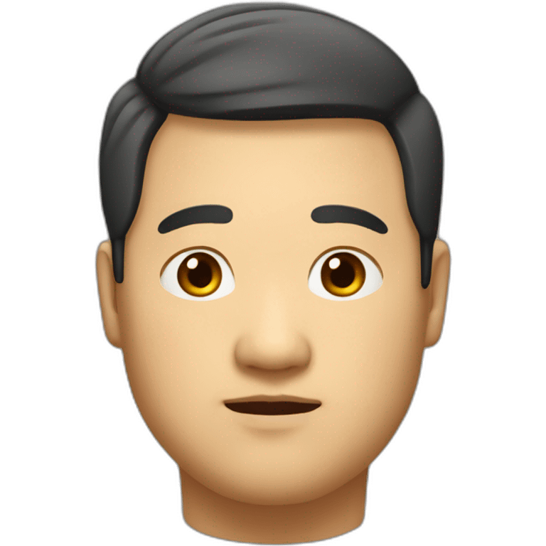 40-year-old Asian male, obese, small eyes, short hair emoji