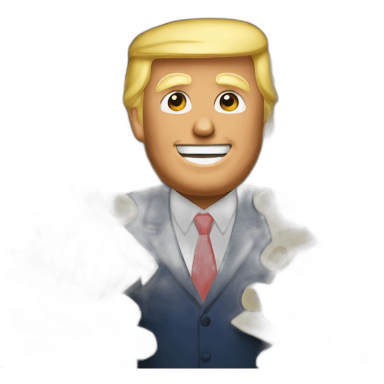 Trump eat pasta emoji