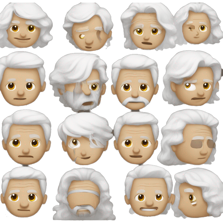 white haired guy with blindfo emoji