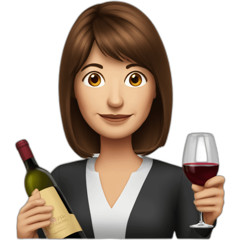 Patricia Bullrich with some wine emoji