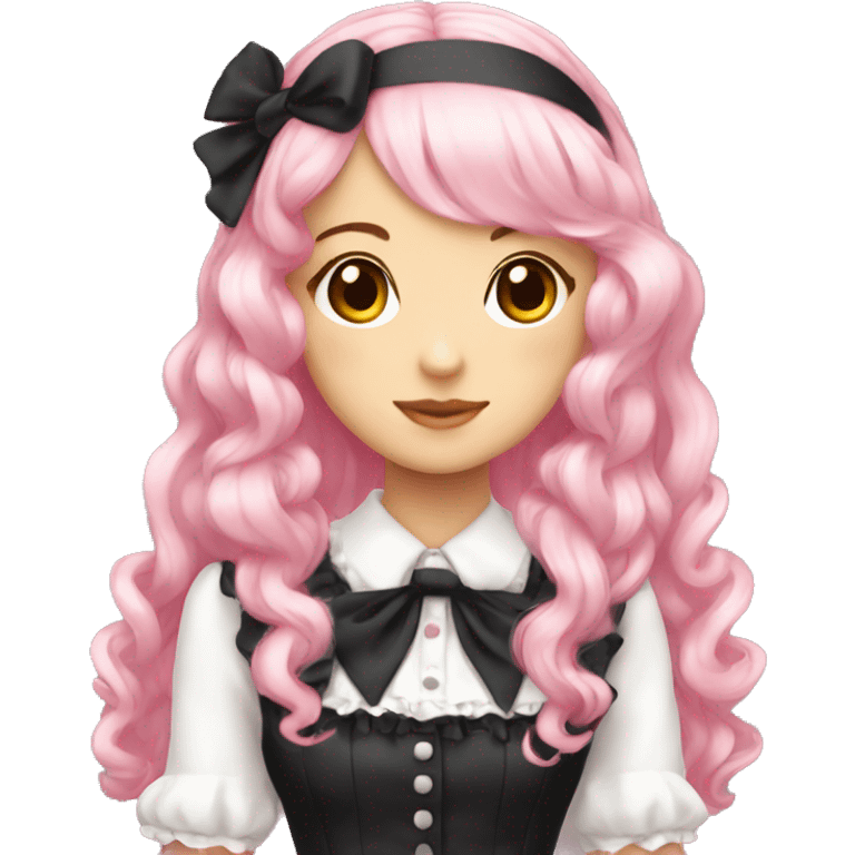 Pretty pink haired Lolita  emoji