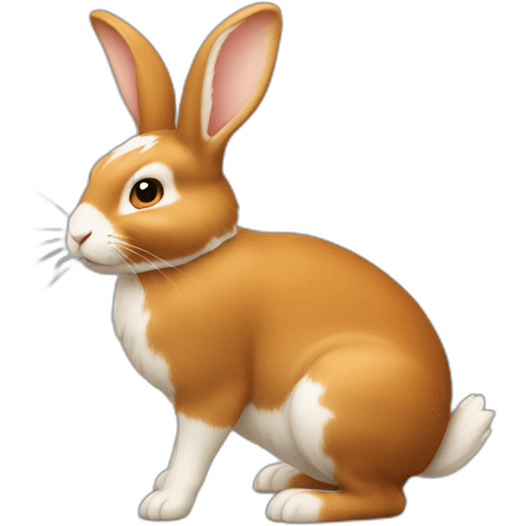 Lapin roux avec des pattes blanches emoji