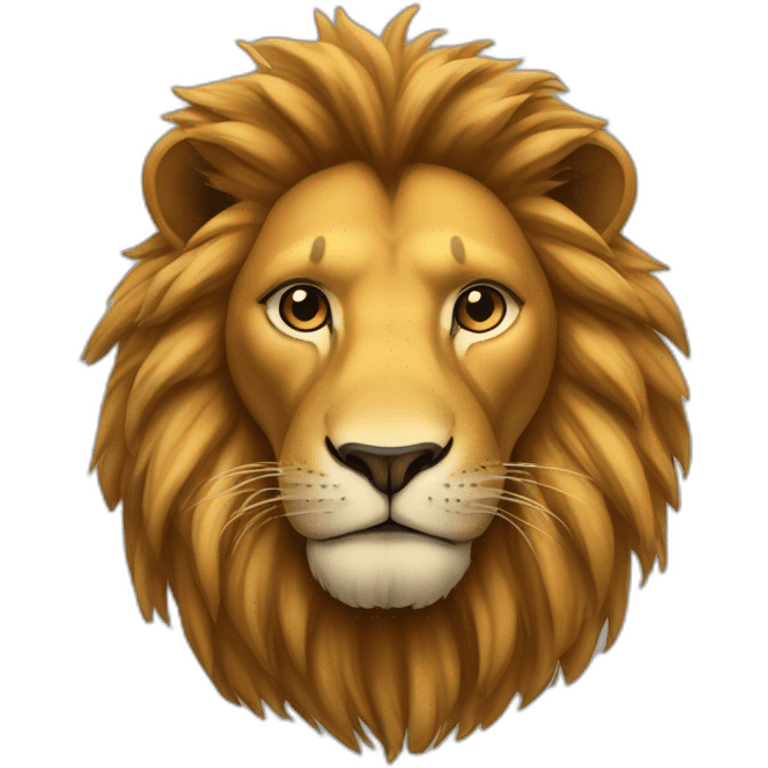 Lion devant un miroir emoji