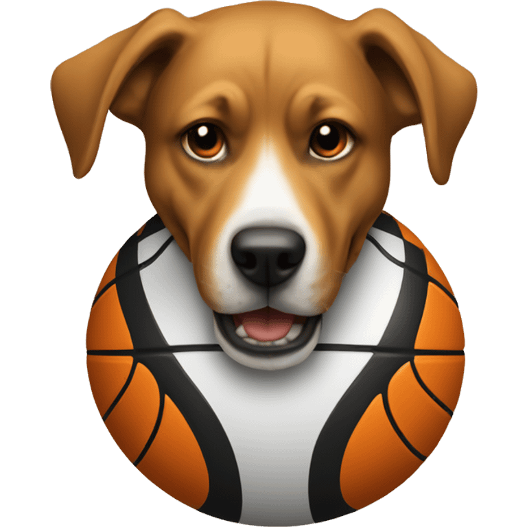 cool dog basketball emoji