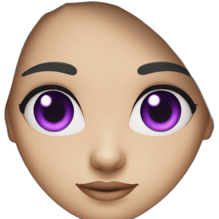 girl with purple eyes and dark hair emoji