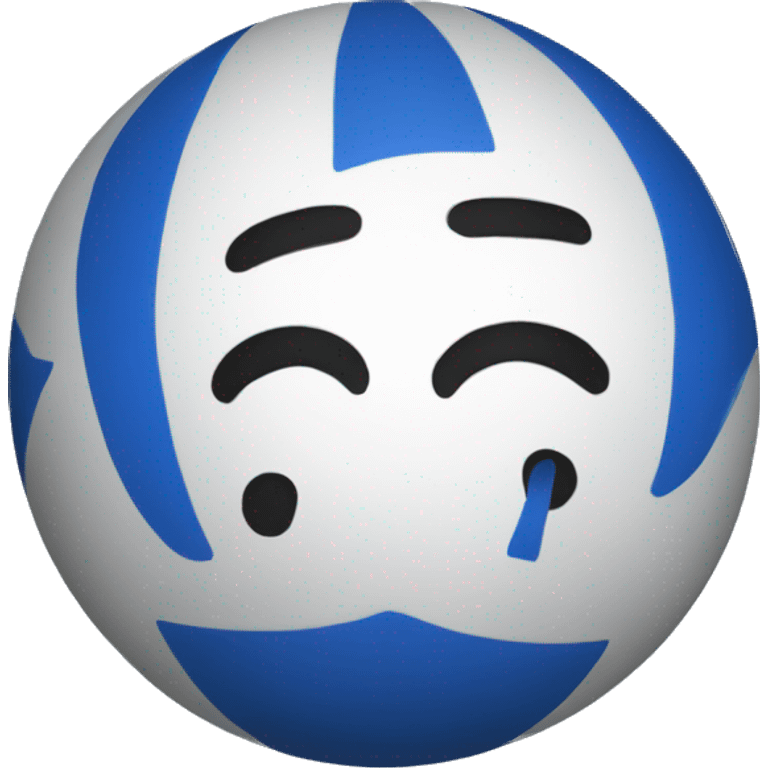 White tik mark in a blue ball emoji