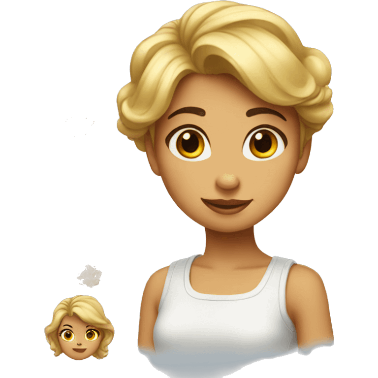 create Disney Pixar style girl emoji emoji