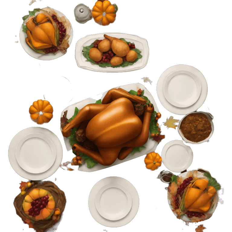 Thanksgiving table emoji