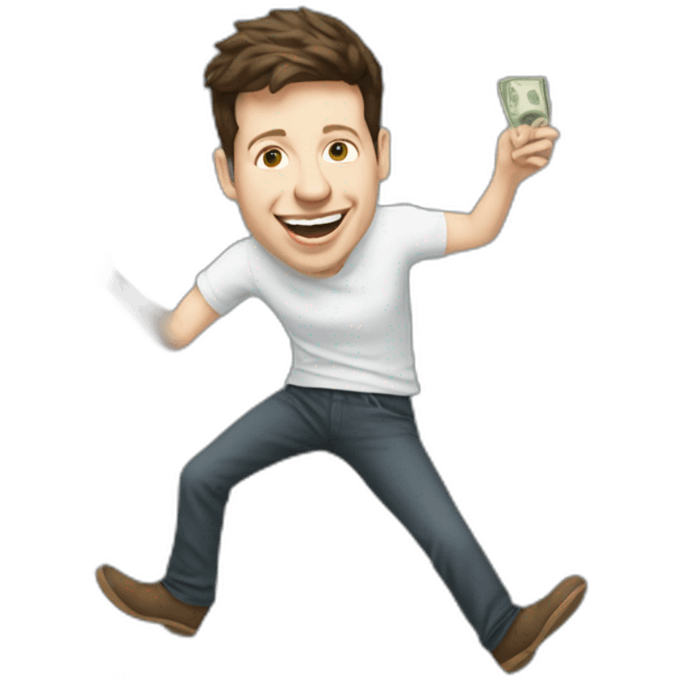 sam altman frolicking in cash emoji