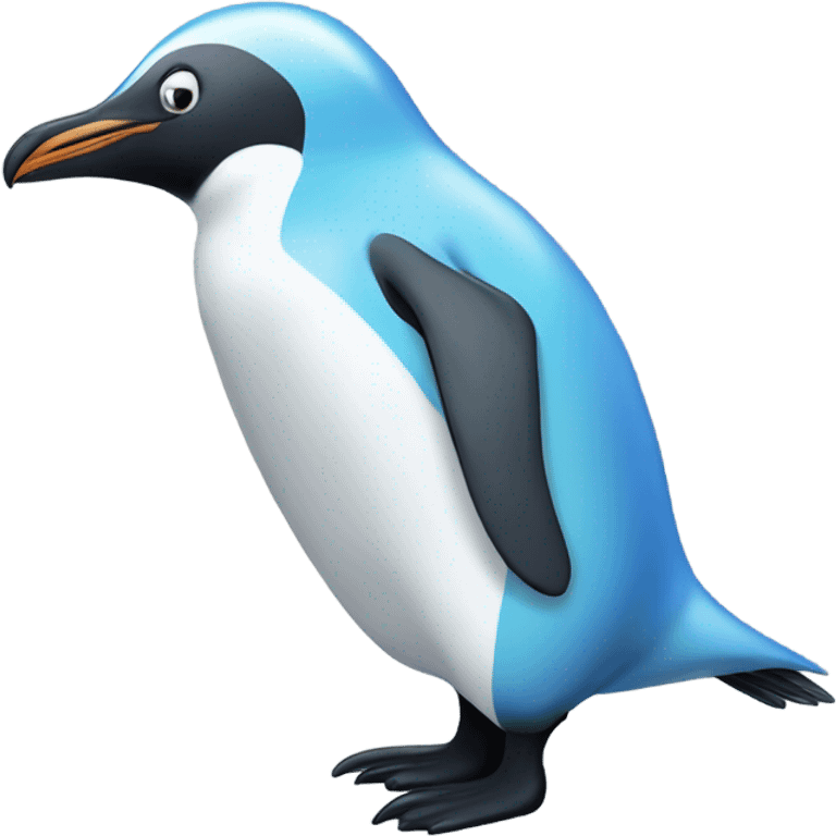 Light blue penguin named Happygail  emoji