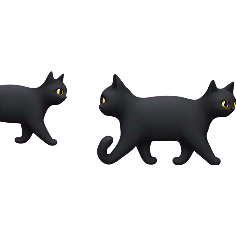 A black cat with star-shaped fur emoji