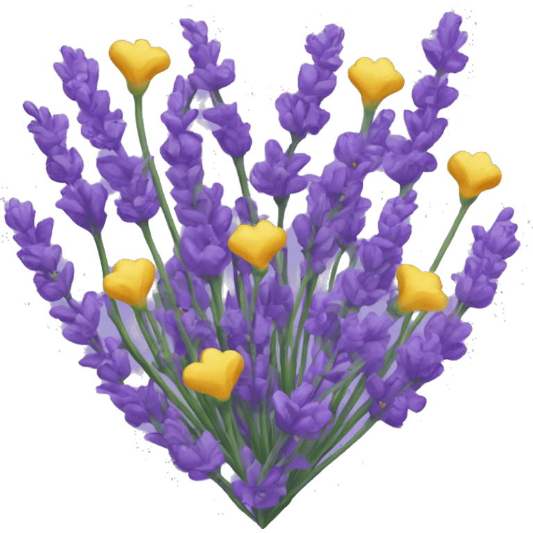 lavender heart with flowers surrounding it emoji