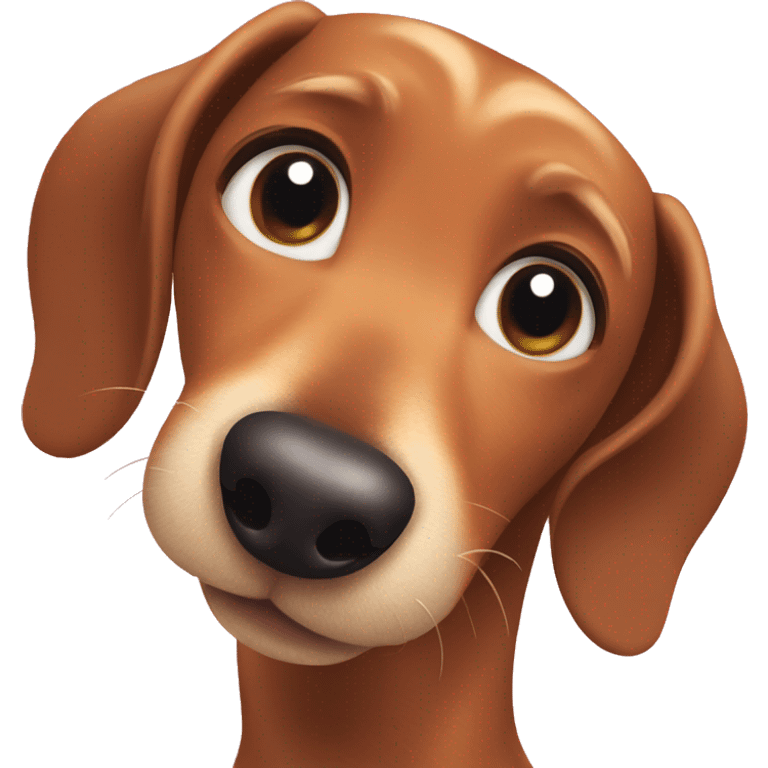 wiener dog in love emoji