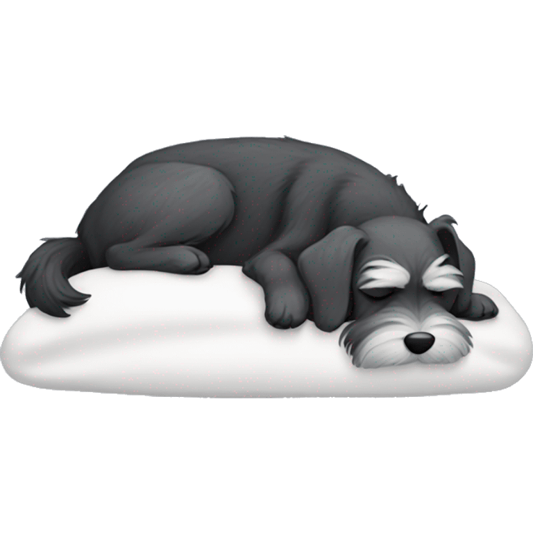 Schnauzer sleeping emoji