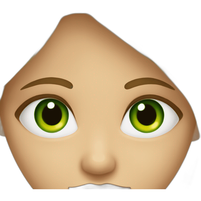 mujer rubia con ojos verdes labios finos  emoji