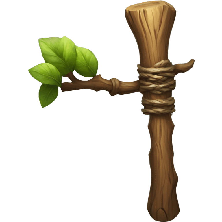 wooden druid staff emoji