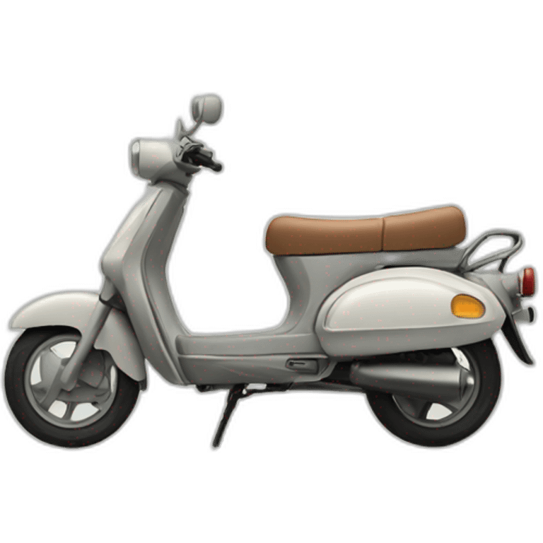 minimalist moped with two persons emoji