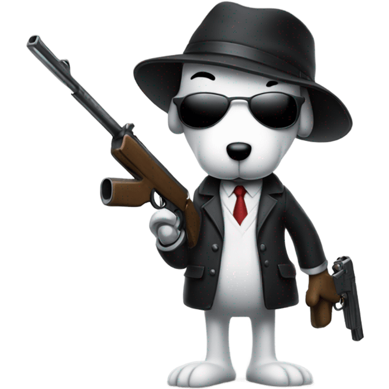 Snoopy as a hitman emoji