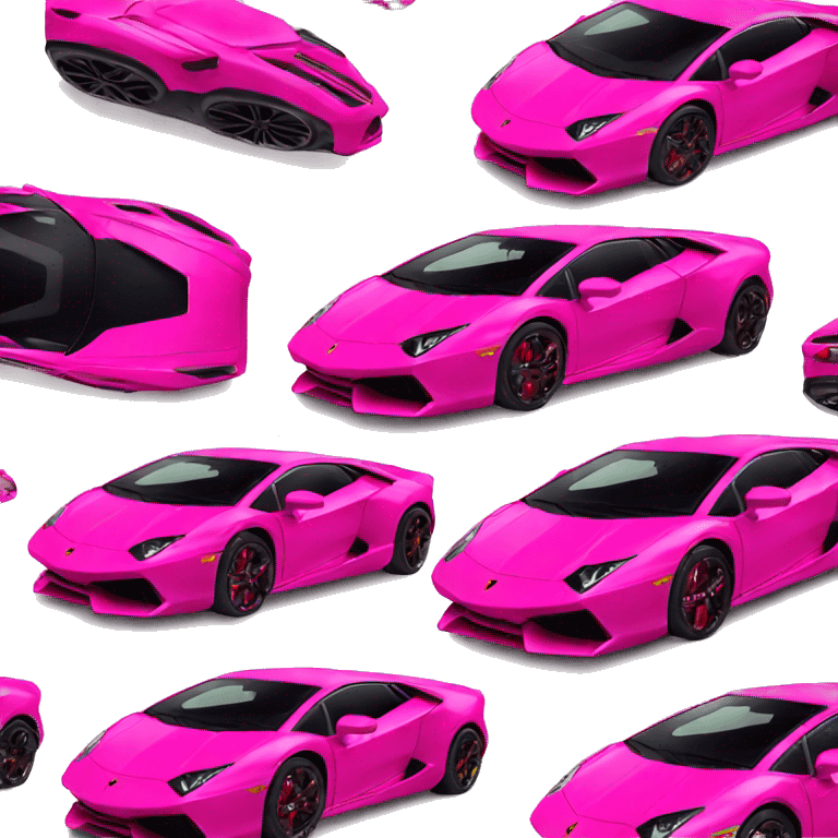 hot pink lamborghini  emoji