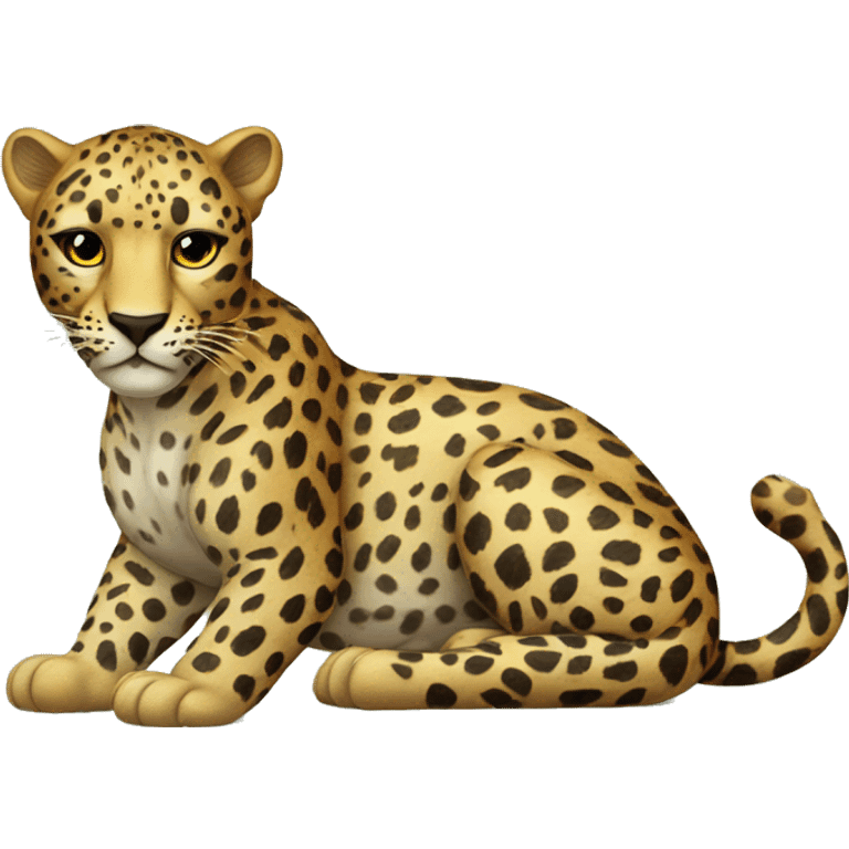 Leopard macht kussmund  emoji