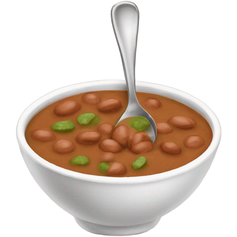 a spoonful of pinto bean soup emoji