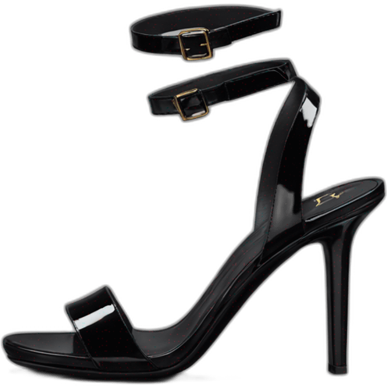 YSL TRIBUTE heels SANDAL black PATENT LEATHER emoji