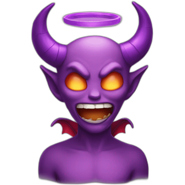 devil wearing an halo emoji