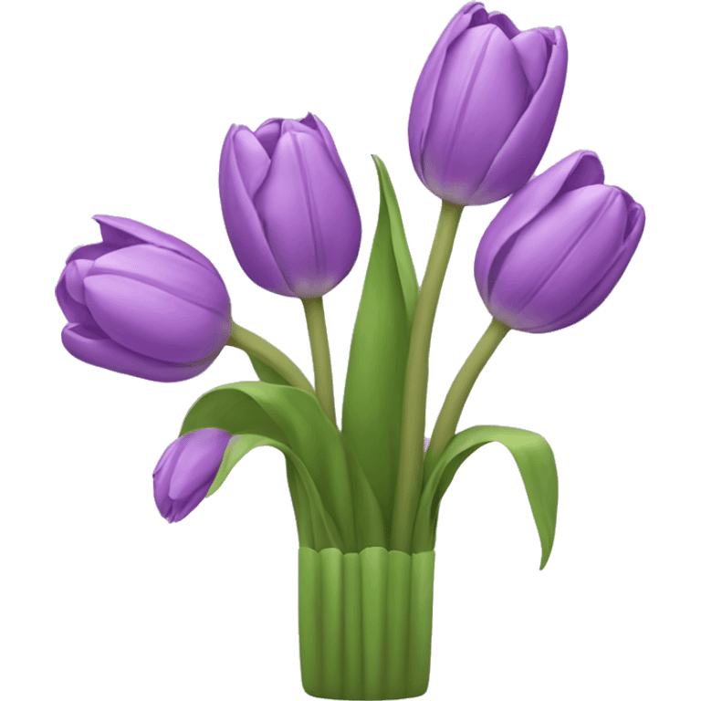 light purple tulip bouquet emoji